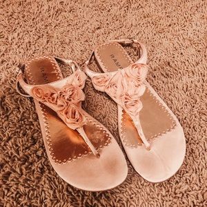 Rampage Pink Flower Sandals!